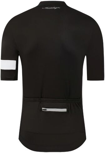 MOXILYN Men's Cycling Jerseys Road Bike Shirts Short Sleeve Full Zipper with 4 Pockets Reflective Widen Anti Slip Hem in Kuwait