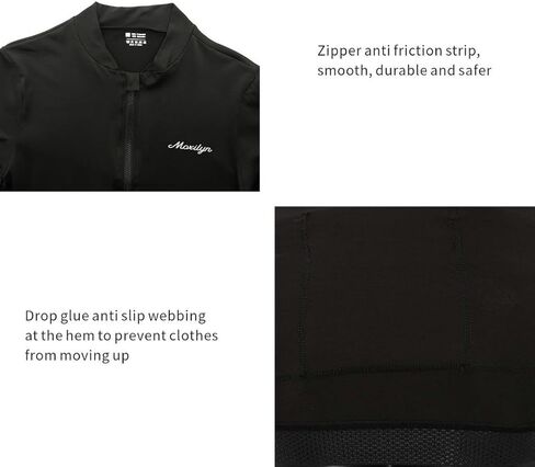 MOXILYN Men's Cycling Jerseys Road Bike Shirts Short Sleeve Full Zipper with 4 Pockets Reflective Widen Anti Slip Hem in Kuwait