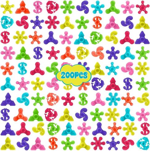 100pcs Bulk-Mini Finger Fidget Spinner Toys, Stress Relief Sensory Toys for Kids Teens Adults, Birthday Party Favors Gifts Christmas Stocking Classroom Prizes Supplies Valentine's Day Gifts in Saudi Arabia