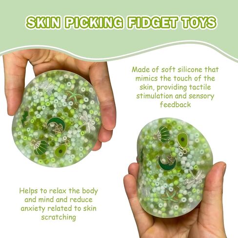 1pcs Non-Sticky Skin Picking Fidget Toys, Silicone Picking Sensory Pick Fidget Pad, Skin Picking Pocket Pads to Pick Dig and Peel Great for Dermatillomania ADHD, and OCD for Children and Adults in Saudi Arabia