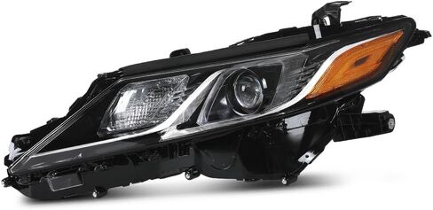 PIT66 Headlight Assembly Right Passenger Side Compatible with Toyota Camry LE SE 2018 2019 2020 2021 2022 (NOT FOR XSE/XLE) Projector Headlamps Clear Lens Amber Reflector in Saudi Arabia