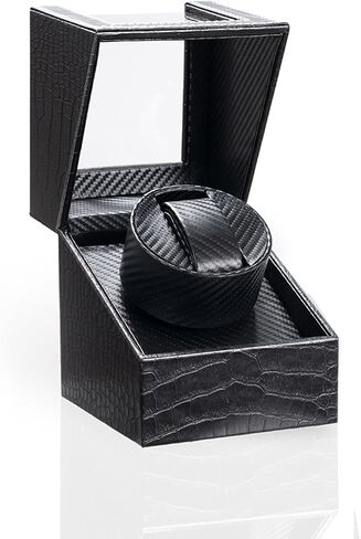 Watch Winder for Automatic Watches,Automatic Watch Winder Box,Double Watch Winder for Women's and Men's Watches with Quiet Japanese Mabuchi Motor (Style-1 Black) in Saudi Arabia