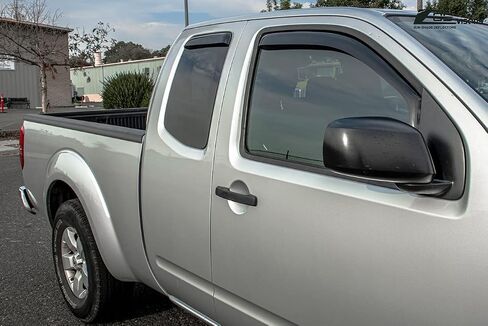 Extreme Online Store Replacement for 2005-Present Nissan Frontier Extended Cab | EOS Visors JDM in-Channel Style Smoke Tinted Side Vents Rain Guard Window Deflectors DWV-V84_DWV-V85 in Saudi Arabia