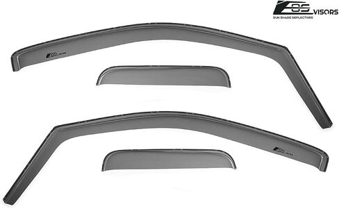 Extreme Online Store Replacement for 2005-Present Nissan Frontier Extended Cab | EOS Visors JDM in-Channel Style Smoke Tinted Side Vents Rain Guard Window Deflectors DWV-V84_DWV-V85 in Saudi Arabia