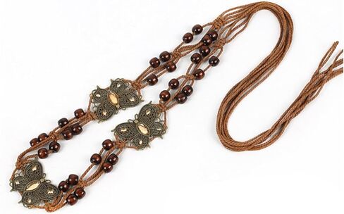 1pc Women Bohemian Style Rope Braid Waist Belt for Dresses Jeans in Kuwait