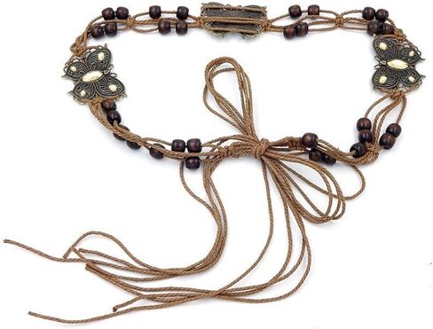 1pc Women Bohemian Style Rope Braid Waist Belt for Dresses Jeans in Kuwait