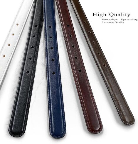 Billts.com Cowwhide Full Grain Grain Leater Leather Bress Strap ، 1 '' (25mm) و 1-1/8 "(30mm) و 1-1/4" (32mm) in Kuwait