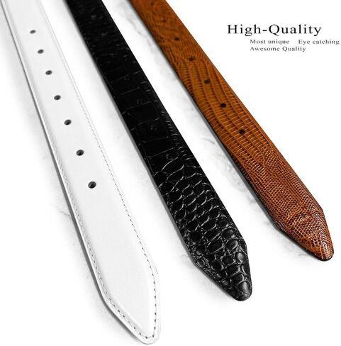 Belts.com Cowhide Full-Grain Genuine Leather Dress Belt Strap,1''(25mm)&1-1/8"(30mm)&1-1/4"(32mm) Wide in Saudi Arabia