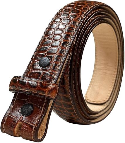 Billts.com Cowwhide Full Grain Grain Leater Leather Bress Strap ، 1 '' (25mm) و 1-1/8 "(30mm) و 1-1/4" (32mm) in Kuwait