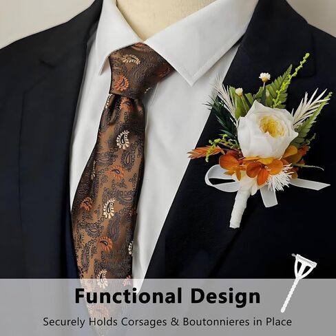 niiiyyb 20pcs دبابيس boutonniere للرجال دبوس دبوس مجموعة دبابيس أمان بلاستيك المثلث لملحقات الزفاف DIY اللوازم الأساسية لزهور الزهور. in Kuwait