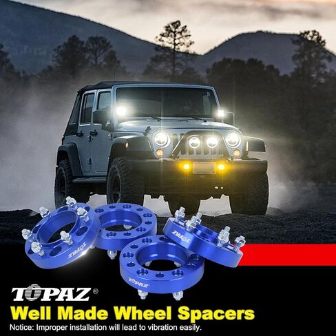 TOPAZ 6x5.5 Wheel Spacers 1.25inch Forged Wheel Spacers Adapters for Tacoma 4Runner FJ Cruiser Tundra, 106mm Bore 6x139.7 M12x1.5 Studs (Pack of 4) in Saudi Arabia