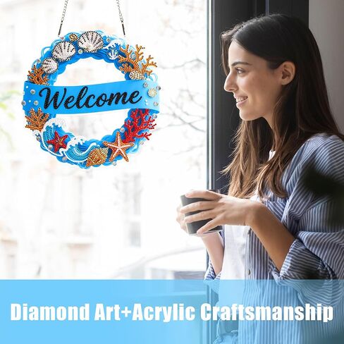 Leixonl Diamond Art Kits Butterfly Diamond Painting Kits DIY Hanging Window Pendant Ornament for Home Decoration Gem Art Gift 7.8 x 7.5 inch (Butterfly) in Kuwait