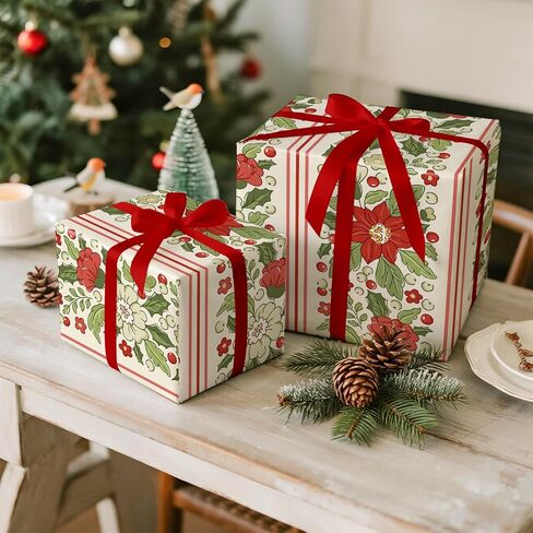 LeZakaa Floral Wrapping Paper Roll, Blue Hydrangea Flowers Party Gift Wrap for Wedding, Bridal Shower, Baby Shower, Anniversary, Mother's Day, Birthday, 17 inches x 16.4 Feet (23.2 sq.ft.) in Kuwait