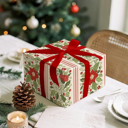 LeZakaa Floral Wrapping Paper Roll, Blue Hydrangea Flowers Party Gift Wrap for Wedding, Bridal Shower, Baby Shower, Anniversary, Mother's Day, Birthday, 17 inches x 16.4 Feet (23.2 sq.ft.) in Kuwait