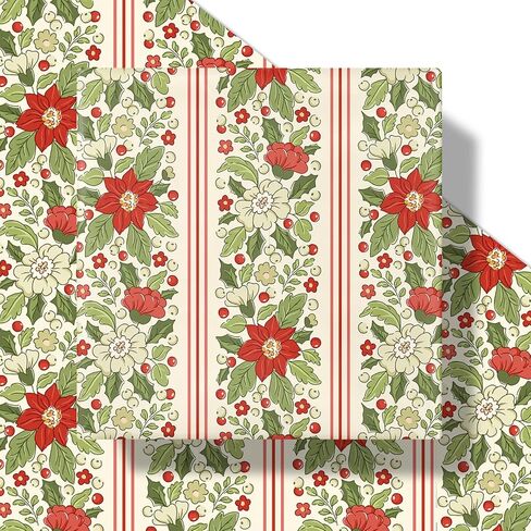 LeZakaa Floral Wrapping Paper Roll, Blue Hydrangea Flowers Party Gift Wrap for Wedding, Bridal Shower, Baby Shower, Anniversary, Mother's Day, Birthday, 17 inches x 16.4 Feet (23.2 sq.ft.) in Kuwait