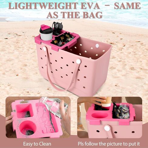 Top Tray Accessories for Bogg Bag X-Large, Drink & Phone Holder Cup Holder Fit for Stanley Cup - Divider, Organizer & Topper Tray for Bogg Bag (White) in Kuwait