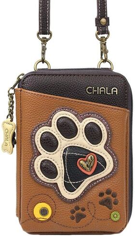 Chala Handbags Paw Print Wallet Crossbody Handbag - Convertable Strap, Dog Mom, Dog Lover in Saudi Arabia
