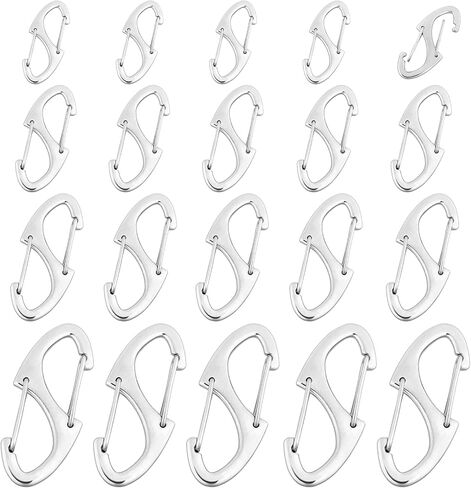 Zipper Clips Anti Theft, 20 Pcs Zipper Pull Locks for Backpacks, Double-Sided Spring S Carabiner Clasps Theft Deterrent for Luggage Suitcase Handbags Keys Purse(Triangle Black) in Saudi Arabia