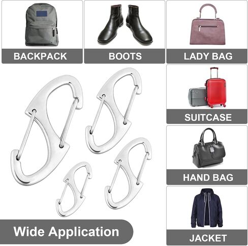 Zipper Clips Anti Theft, 20 Pcs Zipper Pull Locks for Backpacks, Double-Sided Spring S Carabiner Clasps Theft Deterrent for Luggage Suitcase Handbags Keys Purse(Triangle Black) in Saudi Arabia