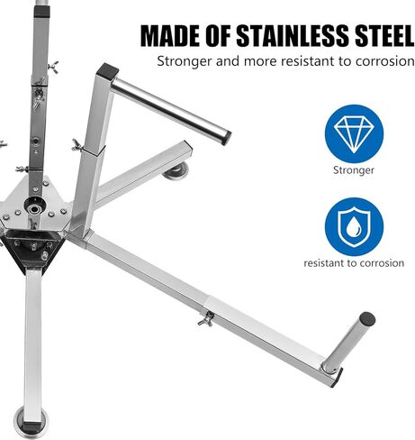 Heavy Duty PEX Pipe Decoiler, Multi-function Foldable pipe Dispenser, Under Floor Heating Pipe Decoiler for Steel Rope, Water Tube, Cable Uncoiler and Coil Feed in Kuwait