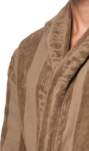 Emporio Armani Usisex Logo Stripe Soft Cotton Cotton Bath Retbe in Saudi Arabia