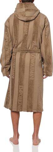 Emporio Armani Usisex Logo Stripe Soft Cotton Cotton Bath Retbe in Saudi Arabia