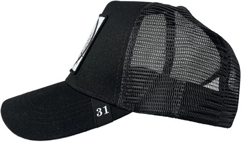 Snapback Trucker Hat للرجال - قبعة البيسبول الشبكية - المحارب الياباني - الساموراي ، قبعات للرجال بحجم واحد أسود - Kaizen in Saudi Arabia