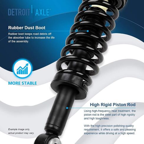 Detroit Axle - 8pc Struts Kit for 07-13 Ford Expedition Lincoln Navigator ، 4 Struts الخلفية الأمامية W/Coil Spring 4 Sway Bar Links 2007 2008 2008 2010 2012 2013 Assembly Serchly in Saudi Arabia