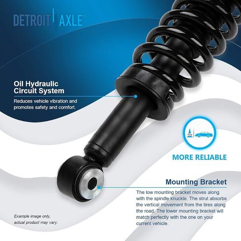 Detroit Axle - 8pc Struts Kit for 07-13 Ford Expedition Lincoln Navigator ، 4 Struts الخلفية الأمامية W/Coil Spring 4 Sway Bar Links 2007 2008 2008 2010 2012 2013 Assembly Serchly in Saudi Arabia