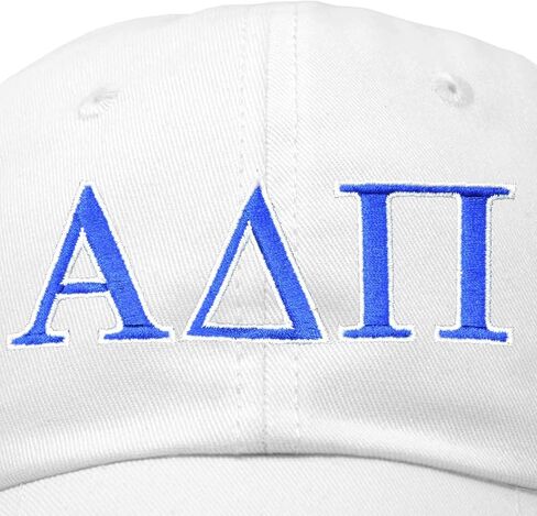 Dalix Alpha Delta Pi Sorority Hat Womens Greek Baseball Cap White in Saudi Arabia