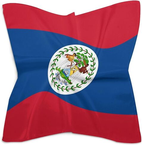 Flag of Belize Bandanas Squares Handkerchief Hair Scarves Head Scarves Head Scarf Kerchief for Men Women in Saudi Arabia