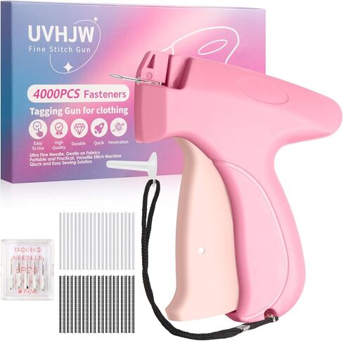 Stitch Gun for Clothing, Stitchy Gun Quick Clothes Fixer, Dress Tagging Gun-Includes 2,000 Black Fasteners & 2,000 White Fasteners & 6 Needles in Saudi Arabia