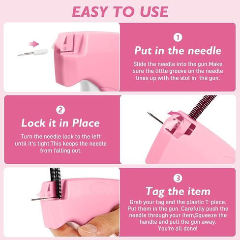 Stitch Gun for Clothing, Stitchy Gun Quick Clothes Fixer, Dress Tagging Gun-Includes 2,000 Black Fasteners & 2,000 White Fasteners & 6 Needles in Saudi Arabia