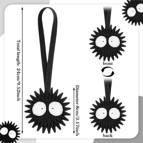 Cute Leather Black Briquette Bag Charm, Fashionable Versatile Bag Accessories Purse Charm for Decorate Backpacks Crossbody Bag Shoulder Bag Keychain Car Accessories in Saudi Arabia