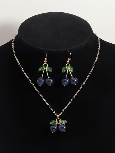 Lemon Jewelry Set for Women, Cute Alloy Lemon Necklace Dangle Earrings, Lightweight Yellow Citrus Fruit Theme Jewelry for Summer Daily Wear in Saudi Arabia