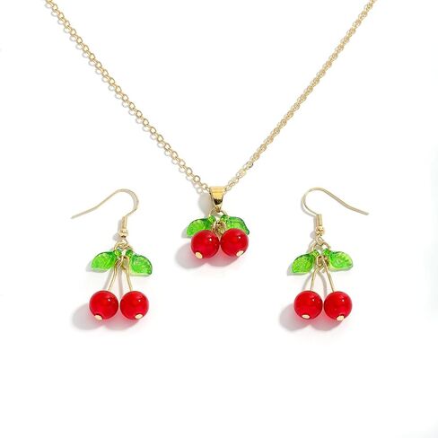 Lemon Jewelry Set for Women, Cute Alloy Lemon Necklace Dangle Earrings, Lightweight Yellow Citrus Fruit Theme Jewelry for Summer Daily Wear in Saudi Arabia