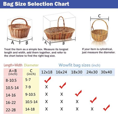 Wowfit 16x24 Cellophane Bags for Gift Baskets, Clear, 10 Bags in Saudi Arabia