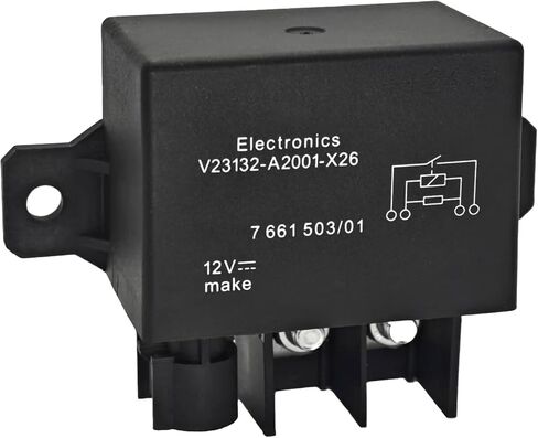 V23132-A2001-X26 Starter Relay - 12V 100A SPST High-Power Relay for BMW 3 Series, 5 Series, X5 (2004-2013) - Fixes P0615 & P305F Codes - IP67 Waterproof in Saudi Arabia