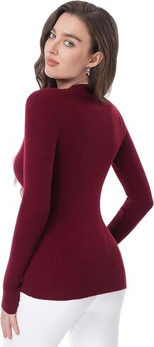 AmélieBoutik Women Crew Neck Long Sleeve Button Down Open Front Cardigan Casual Knit Classy Tops in Saudi Arabia