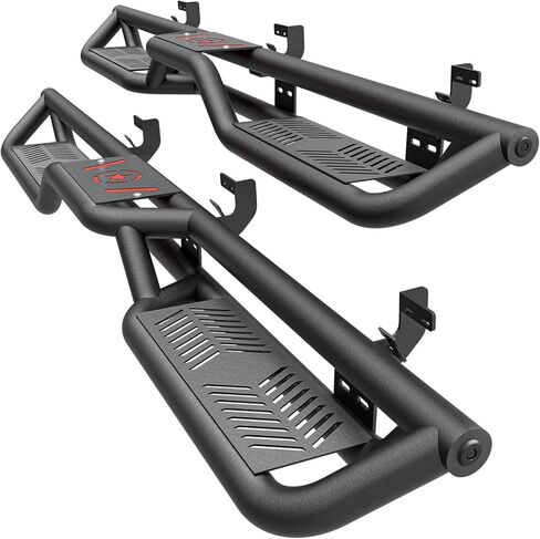 Quad Cab two Design Design Running لوحات متوافقة مع 2009-2018 Dodge RAM 1500 (تضمنت 2019-2024 1500 Classic) ، 2010-2024 RAM 2500 3500/Extended Bab Side Steps Rails Nerf Bar in Kuwait