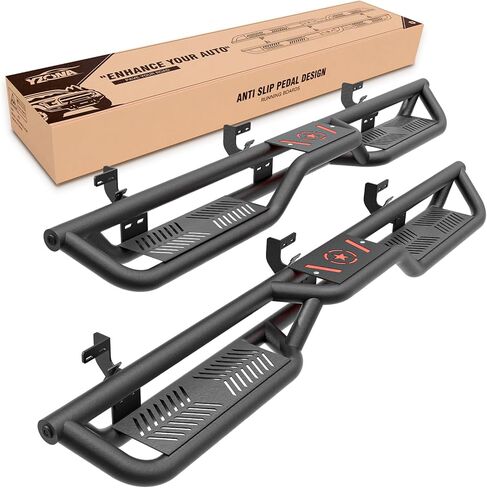 Quad Cab two Design Design Running لوحات متوافقة مع 2009-2018 Dodge RAM 1500 (تضمنت 2019-2024 1500 Classic) ، 2010-2024 RAM 2500 3500/Extended Bab Side Steps Rails Nerf Bar in Kuwait