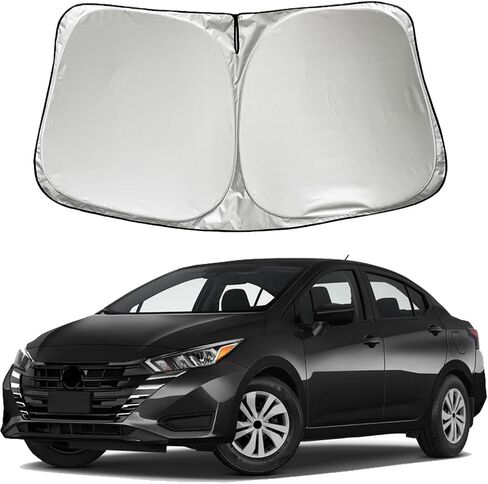 سيارة الزجاج الأمامي للسيارة الظل الظل Sunshade متوافق مع نيسان بالعكس 2025 2024 2023 2022 2021 2020 إكسسوارات ، نافذة شمس شمس القابلة للطي. in Saudi Arabia