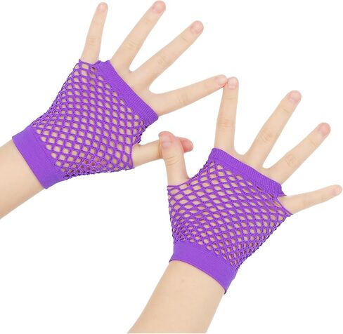 Chiclinco 80s Costume Accessories Kits, Neon Fanny Pack Headband Slouch Socks Cassette Tape Earrings Fishnet Gloves Necklace in Kuwait