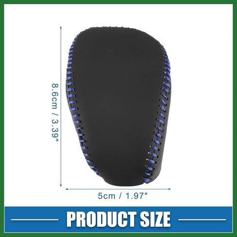 Motoforti Car Gear Deftting Cover Cover Tomatic Tommission Lever Trim to Toyota RAV4 2019-2023 Faux Leather Black Blue Blue Lastes Long in Saudi Arabia