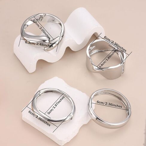 Sonnyx 3-4pcs أساور الإسورة الذهب مكتنزة للنساء للنساء العصرية مكتنزة سوار الذهب الذهب الأساور المجوهرات يرتدي اليومية هدايا مجموعة in Kuwait