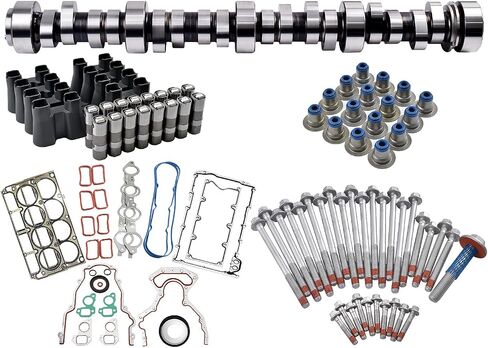 Sloppy Stage 3 Camshaft Kit With Springs Pushrods Lifters Set Compatible with 1997-2013 Chevrolet GMC LS 4.8 5.3 5.7 6.0 6.2 V8 LSx Engine Replaces PAC-1218 HL2148S 7.400" in Saudi Arabia