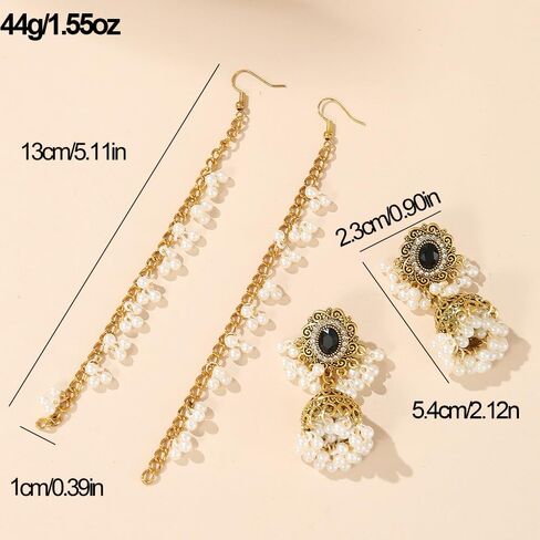الهندي jhumka jhumki الإثني متدفق الحلق للنساء إكسسوارات شعر الفتيات خمرات الزواج الطويل بيل إسقاط القائد مكعب Zirconia boho متدلي بالخرز Brodro Bollywood المجوهرات التقليدية العرقية الغجر الفريدة in Kuwait