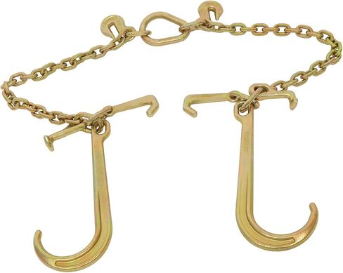 WFLNHB 3/8 x 2ft G70 V-Chain Bridle 15 J-Hook Tow Chain T-Hook & J-Hook w/Grab Hooks in Saudi Arabia