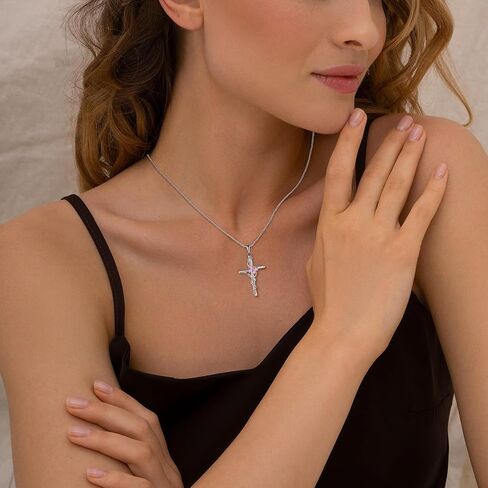 Jo Wisdom Cross Butterfly Necklace 925 Sterling Silver Batterfly Necklace brated Gemstone Gefts Hompts for Women in Saudi Arabia