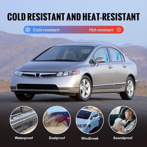 Gzyf Auto Window Seal Weatherstrip ، 4pcs صب النافذة شريط حزام الحزام الحزام ل Honda Accord 2008 2009 2010 2011 2012 ، يحل محل#72410-TA0-A01 72450-TA0-A01 72910-TA0-A01 72950-TA0-A01 ، Chrome in Saudi Arabia